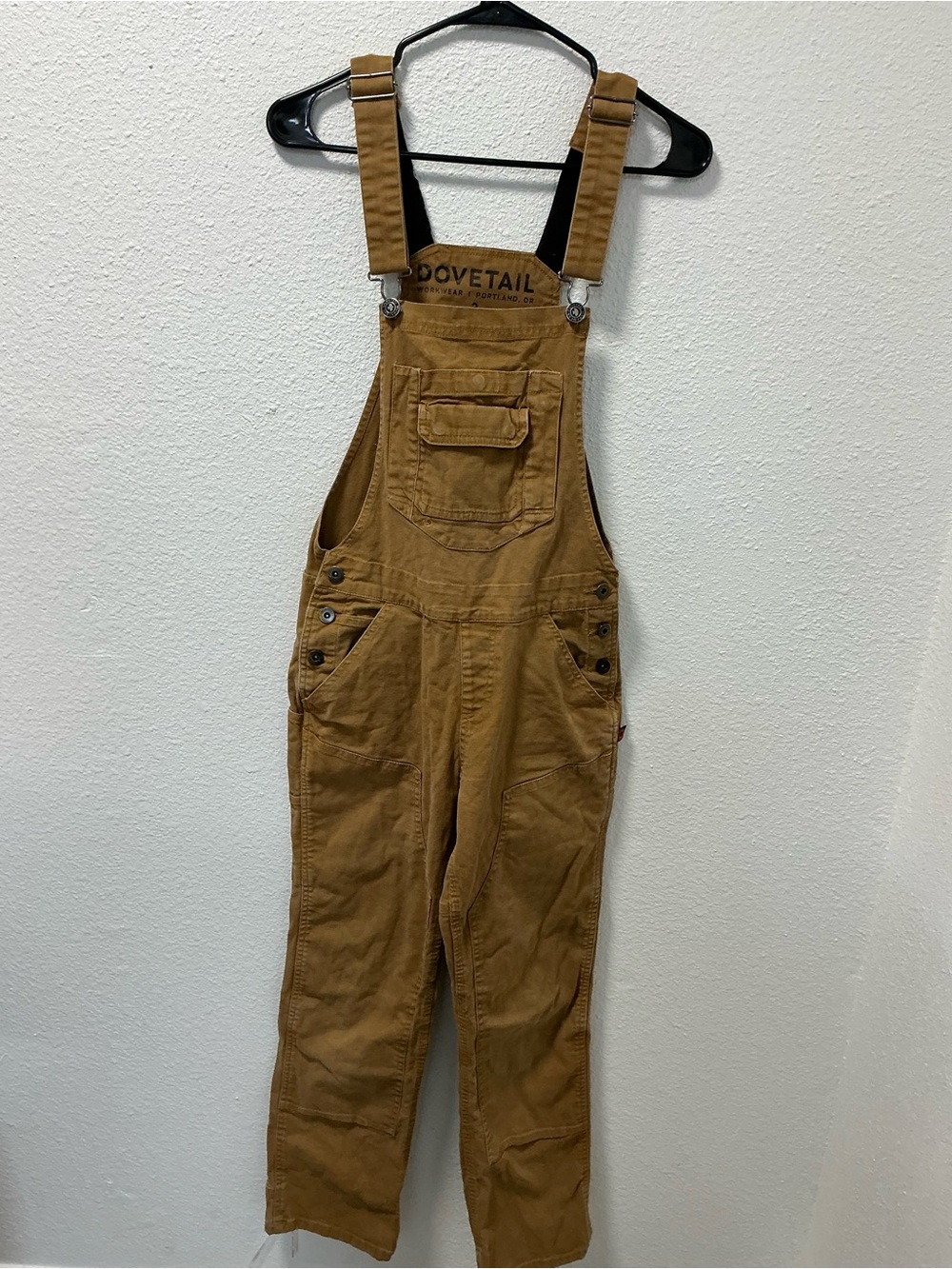 Kids' Dovetail Tan Canvas Overalls